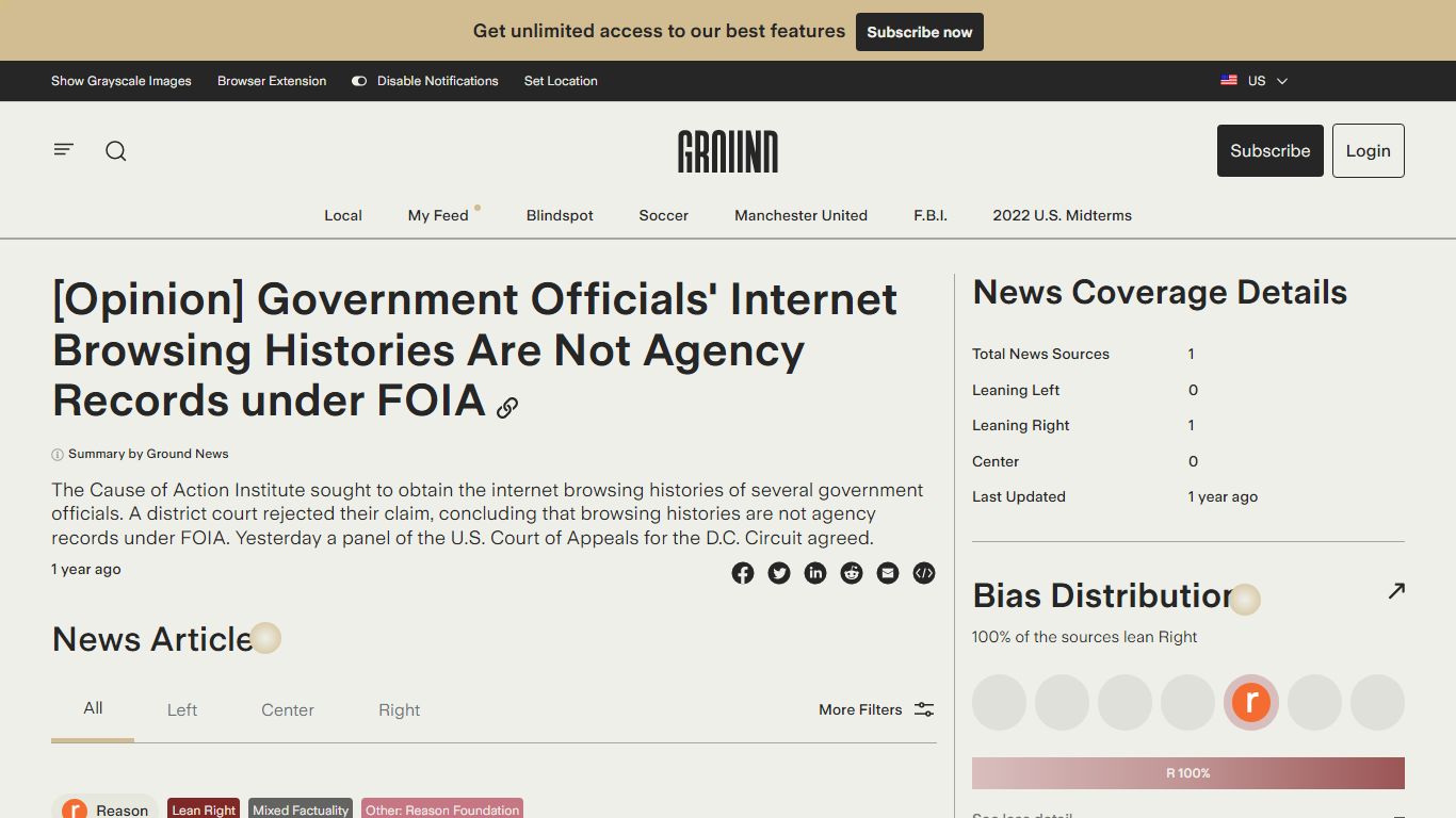 Ground News - [Opinion] Government Officials' Internet Browsing ...